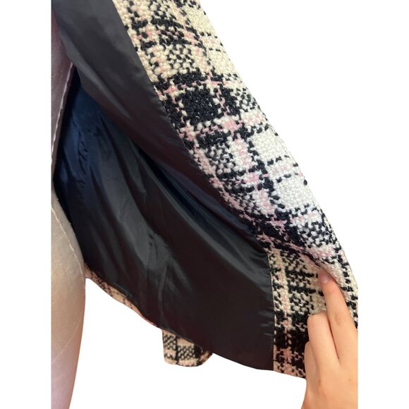 Vintage  Collection by Harvé Benard Authentic Blazer Plaid Pink White Black Jack - Picture 5 of 8